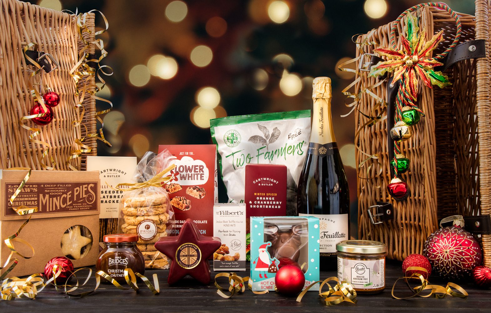 Christmas Eve Sharing Luxury Gift Hamper with Champagne, UK