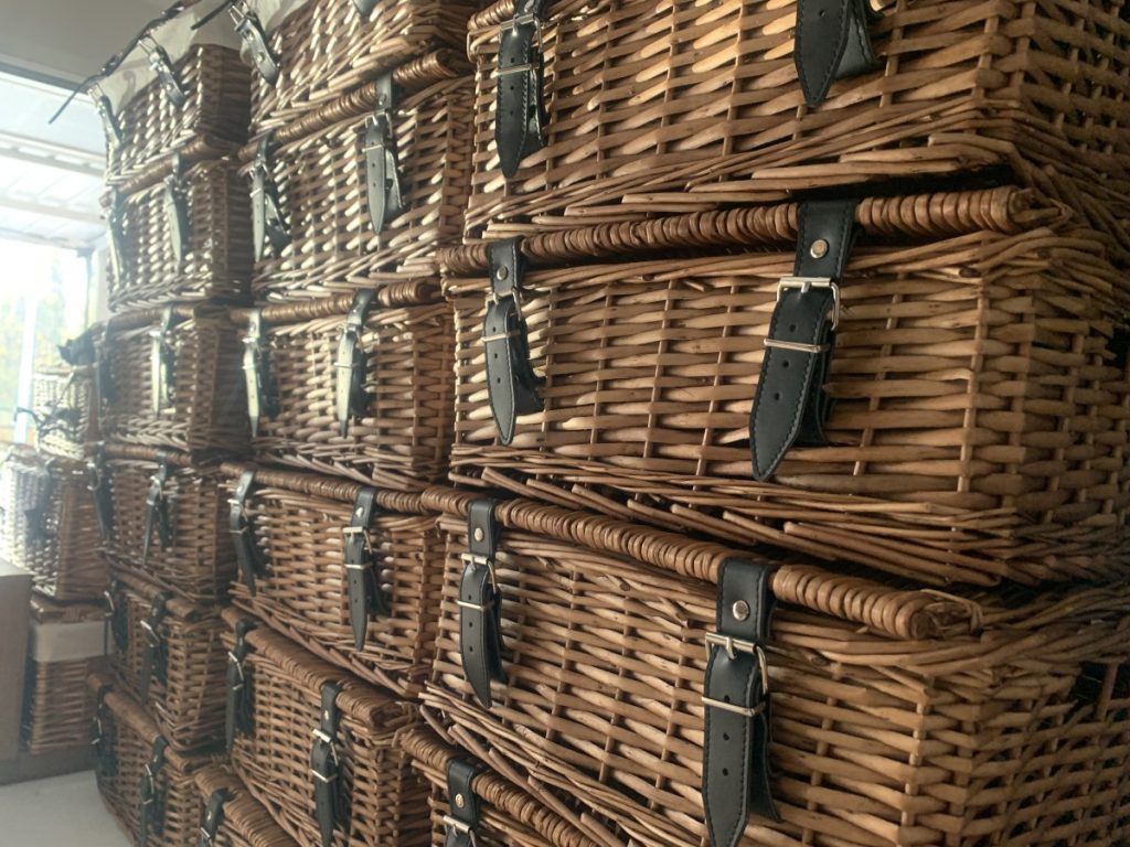 Bulk corporate wicker basket hampers Shropshire UK