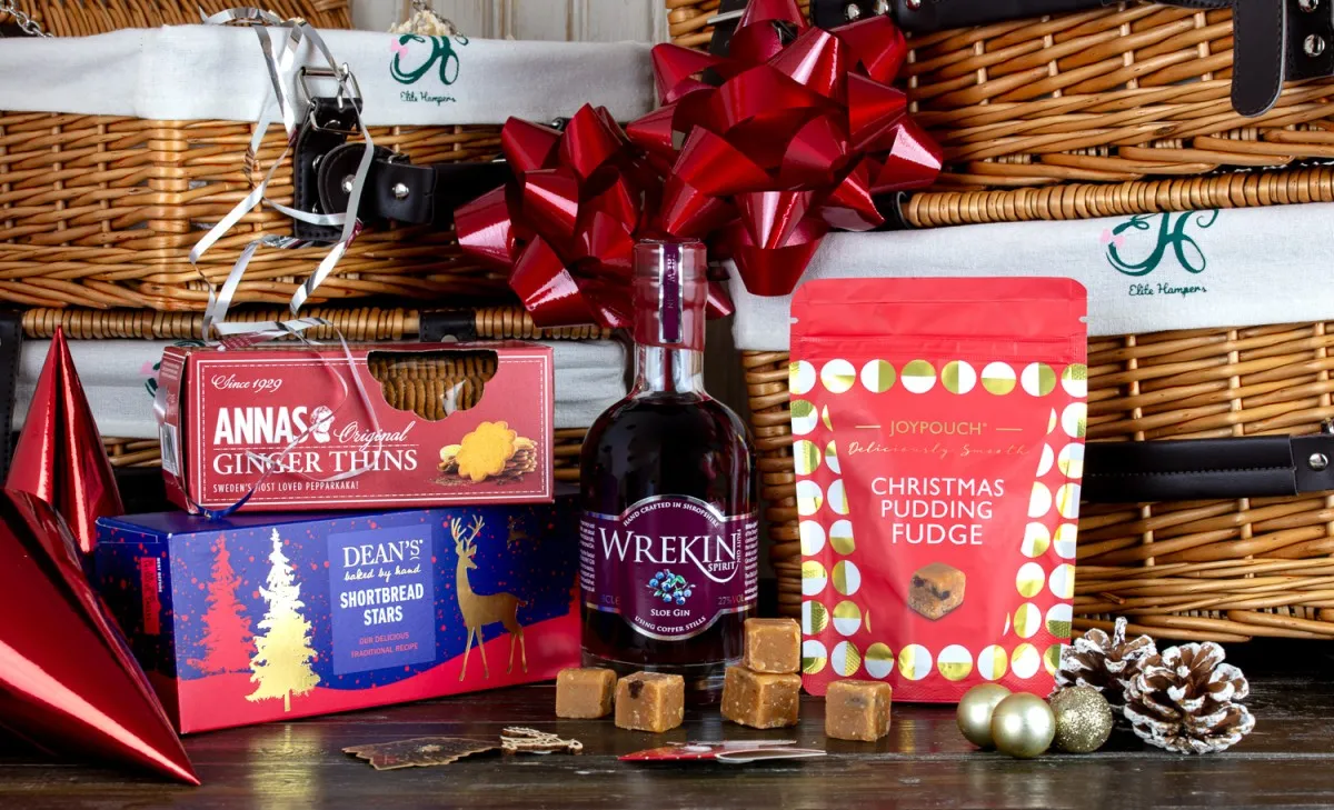 Christmas Gin Hamper, Elite Hampers Corporate Gifts UK, Shropshire Telford